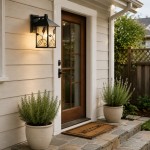 Bliss French Rustic Iron Lantern Seedy Glass Sconce