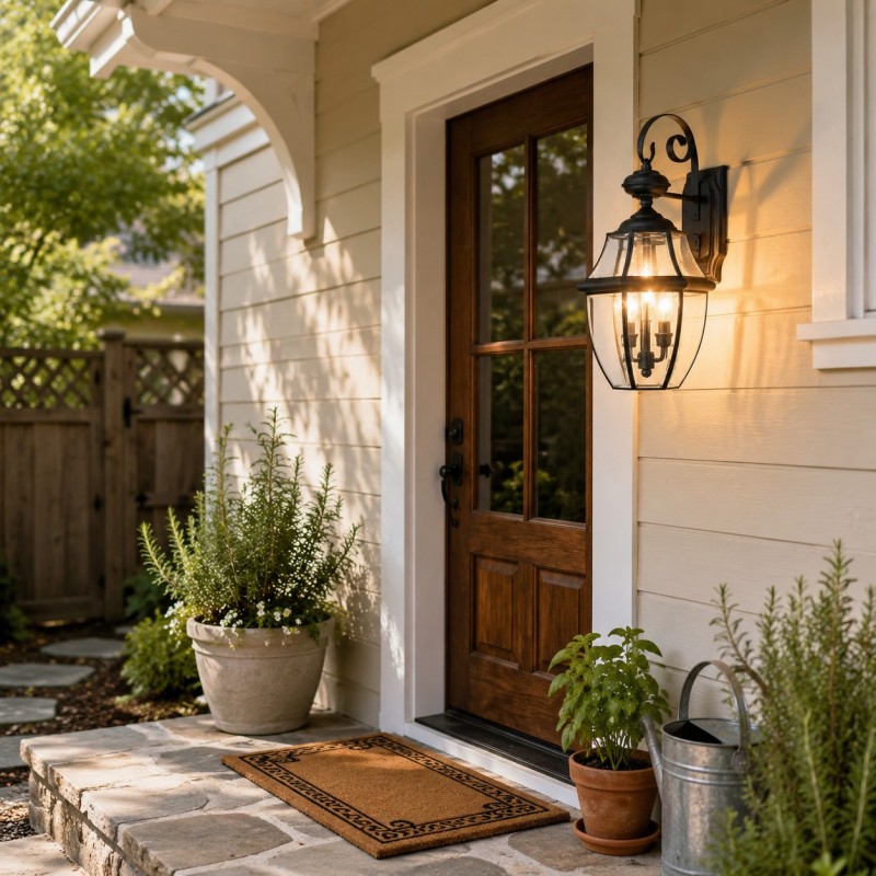 Riannon Country Metal Lantern Sconce