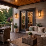 Stainless Steel Waterproof Outdoor Wall Lamp with Glass Shade