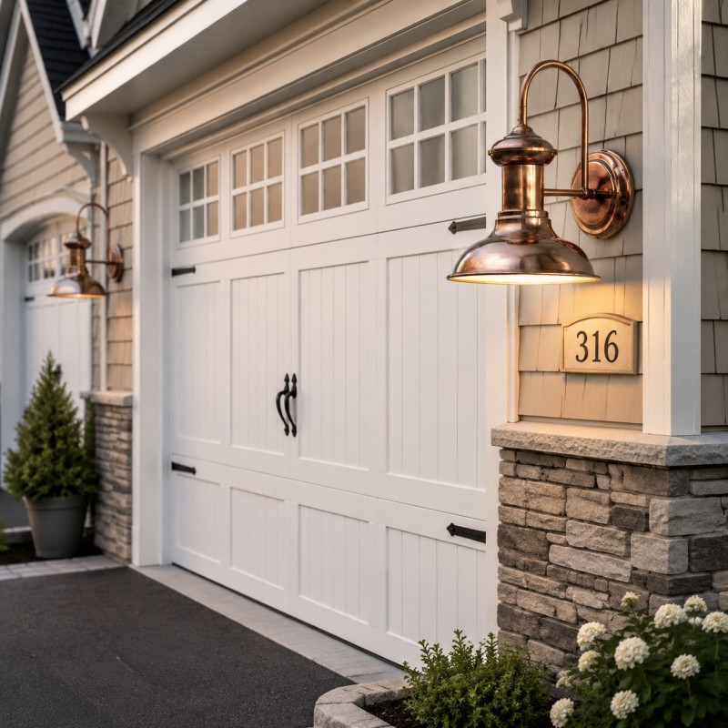 Howells Industrial Modern Copper Metal Outdoor Wall Sconce