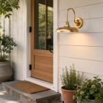 Gwydion Modern Farmhouse Dome Exterior Wall Light