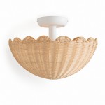 Andrew Natural Flower Rattan Flush Mount Ceiling Light