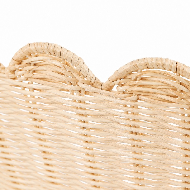 Andrew Natural Flower Rattan Flush Mount Ceiling Light
