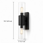 Zeylen Frances Water Ripple Glass Double Tube Sconce