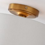 Kaethe Fabric Drum Shade Semi Flush Mount Light