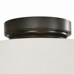 Kaethe Fabric Drum Shade Semi Flush Mount Light