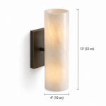 Yorix Modern Vertical Cylinder Tube Metal Finish Wall Light