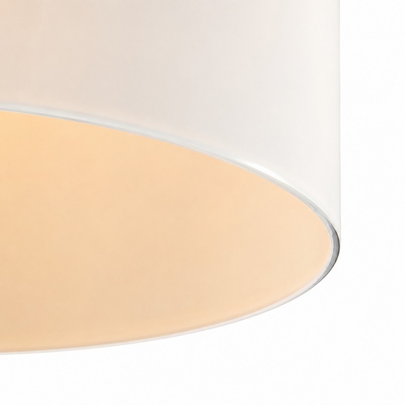 Lionell Farmhouse Milk Glass Round Flush Mount Ceiling Light
