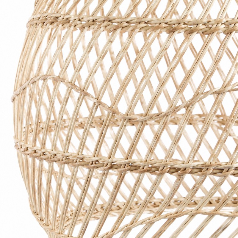 Laura Bohemian Style Bleached Rattan Pendant Light