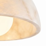 Bertie Farmhouse Alabaster Dome Pendant Light