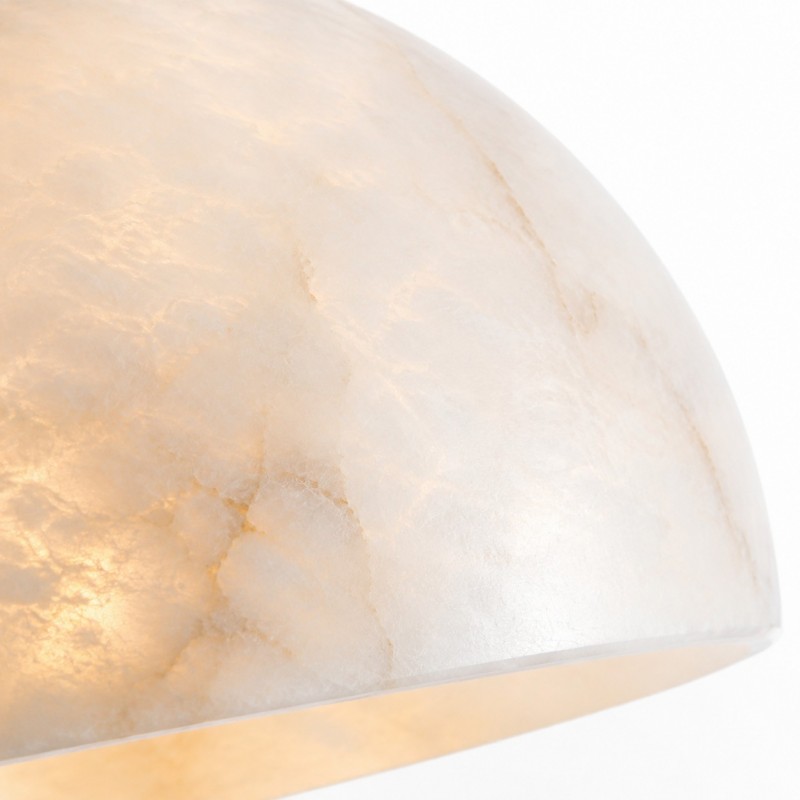 Bertie Farmhouse Alabaster Dome Pendant Light