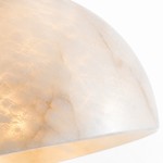 Bertie Farmhouse Alabaster Dome Pendant Light