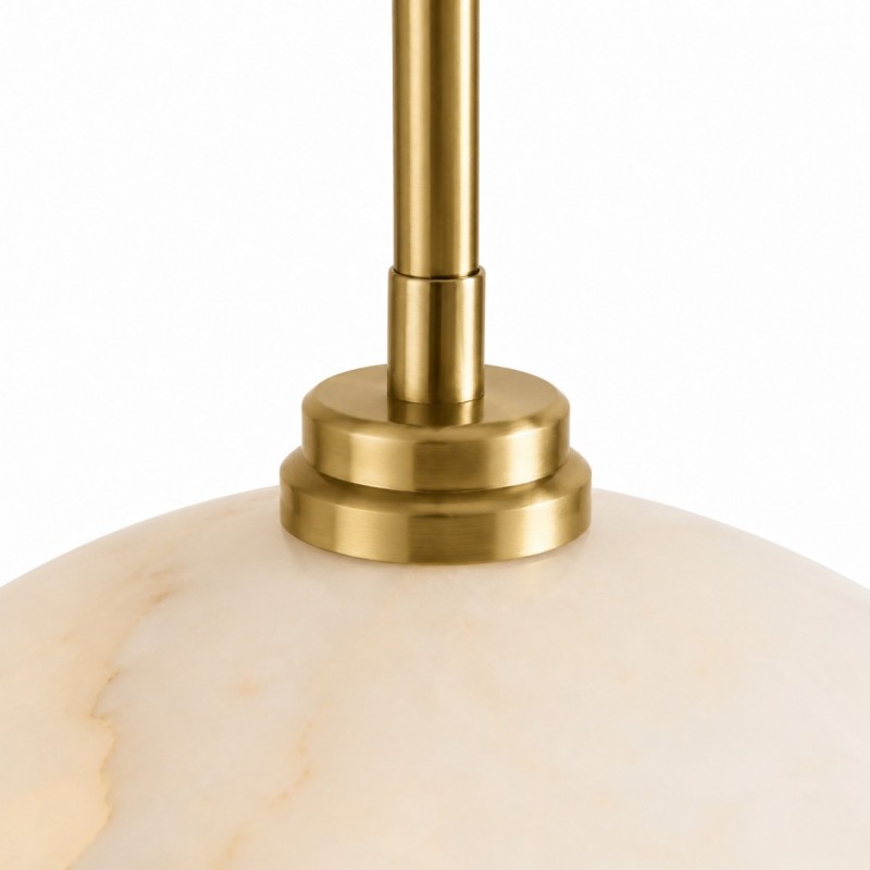 Bertie Farmhouse Alabaster Dome Pendant Light
