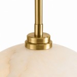 Bertie Farmhouse Alabaster Dome Pendant Light