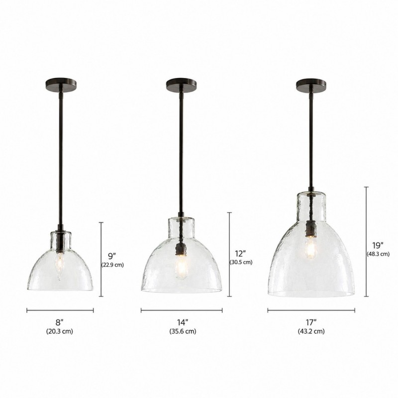 Keen Farmhouse Glass Dome Pendant Light