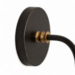 Wren Retro White Fabric Swan Neck Sconce