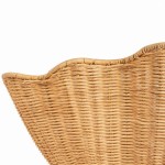 Daxter Bohemian Woven Rattan Scalloped Pendant Light
