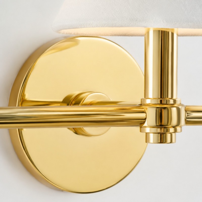 Lennox Luxurious Triple Metal Aged Brass Sconce