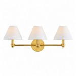Lennox Luxurious Triple Metal Aged Brass Sconce