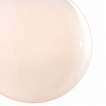Tate Mid Century White Globe Glass Pendant Light