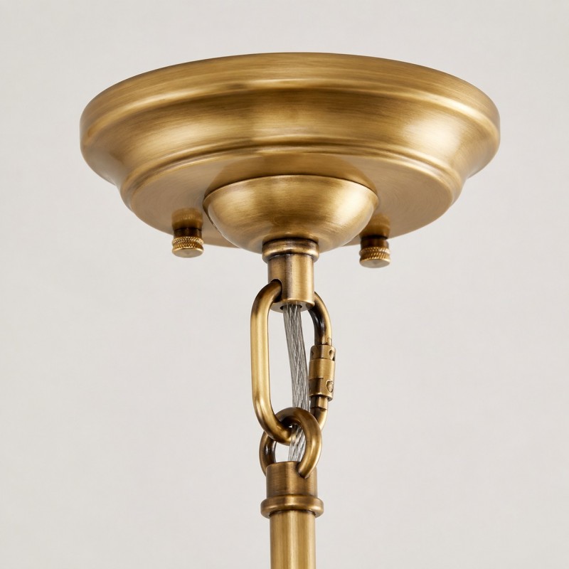Mica Minimalist Brass Clear Glass Pendant Light