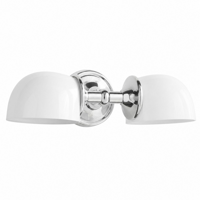 Valor Rustic Metal Double White Glass Wall Sconce