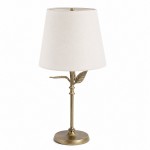 Huxley Rustic Antique Brass Botanical Forged Iron Table Light