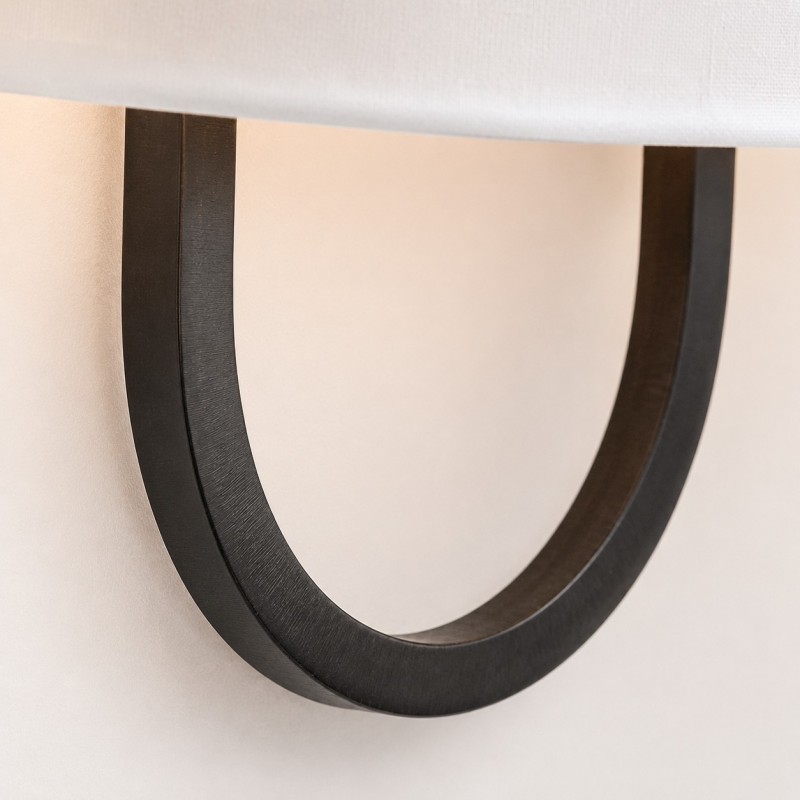 Zylar Modern Metal Fabric Shade Wall Sconce