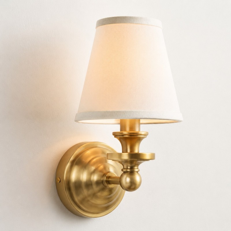 Ashby Vintage Linen Shade Wall Light