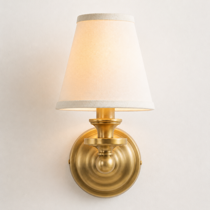 Ashby Vintage Linen Shade Wall Light