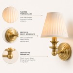 Ashby Vintage Linen Shade Wall Light