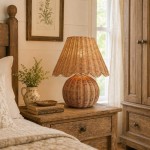 Caelyn Bohemian Natural Rattan Dome Table Lamp