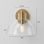 Keen Farmhouse Cooper Recycled Glass Dome Sconce