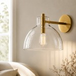 Keen Farmhouse Cooper Recycled Glass Dome Sconce