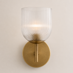 Alain Cooper Ribbed Glass Wall Sconce
