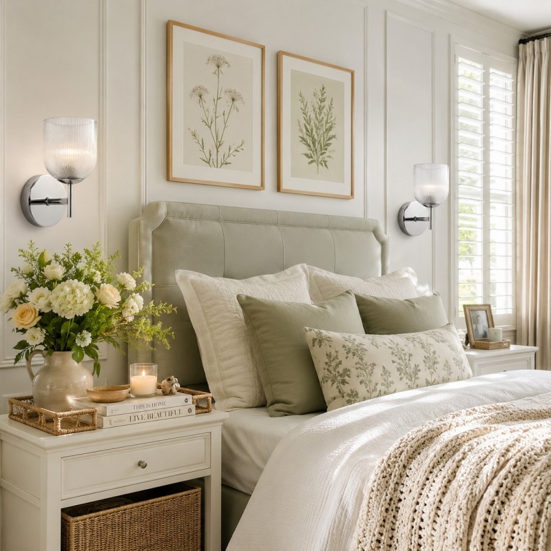 Alain Cooper Ribbed Glass Wall Sconce
