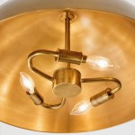 Deryn Farmhouse Brass Dome Pendant Light