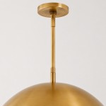 Deryn Farmhouse Brass Dome Pendant Light