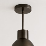 Kaelin Rustic Metal Dome Pendant Light