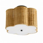 Tranquil Bohemian Style Flower Rattan Ceiling Light