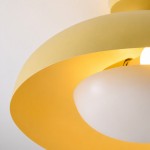 ‎Angelica Modern Yellow Metal Round Ceiling Light
