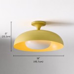 ‎Angelica Modern Yellow Metal Round Ceiling Light