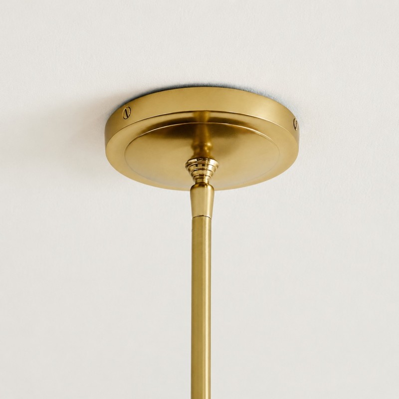 Brenna Modern Brass Cast Glass Dome Pendant Light