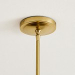 Brenna Modern Brass Cast Glass Dome Pendant Light