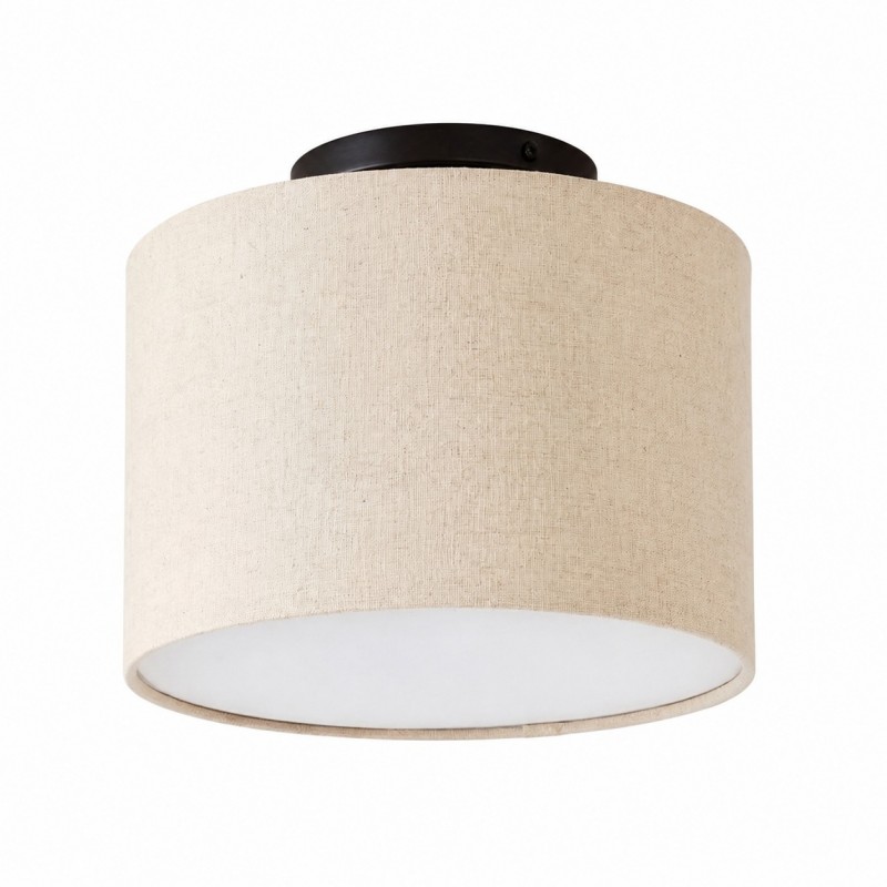 Joram White Linen Drum Ceiling Light
