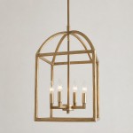 Burberry Industrial 4-Light Lantern Iron Pendant Light