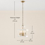 Molly French Vintage 4-Light Scalloped Lantern Chandelier