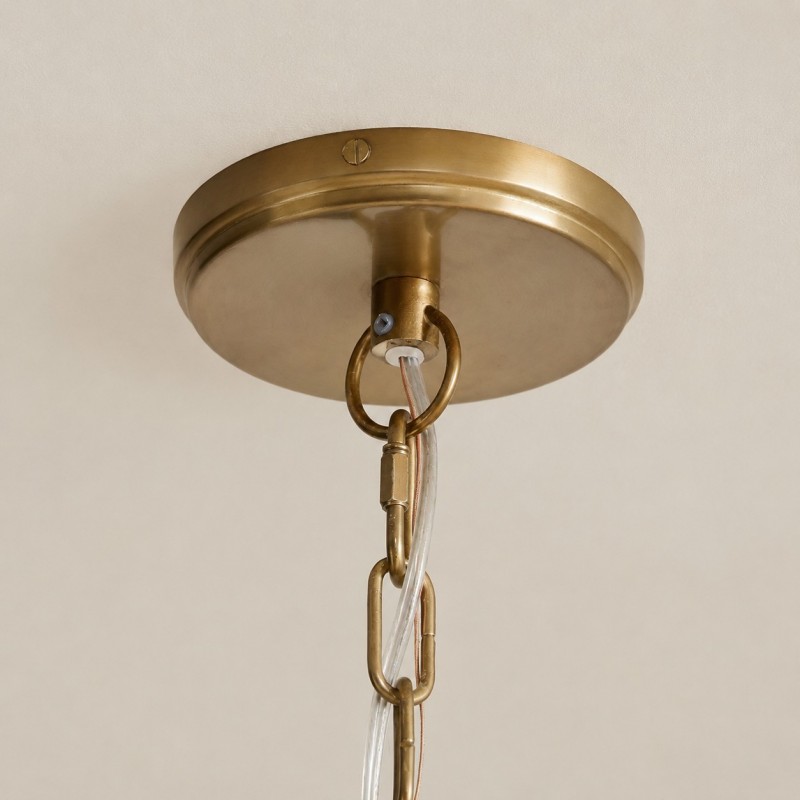 Molly French Vintage 4-Light Scalloped Lantern Chandelier
