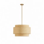 Orlaith Bohemian Rattan Tiered Drum Pendant Light