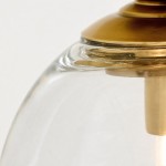 Brenna Modern Brass Cast Glass Dome Flush Mount & Wall Sconce